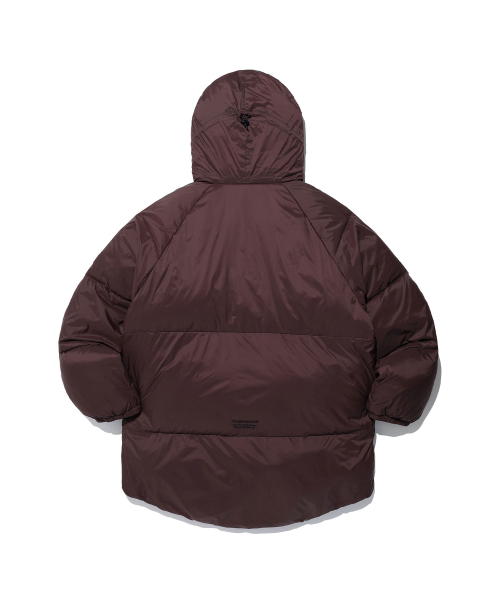 HOODED MIDI PUFFER_BROWN(NG2EWUB902A)