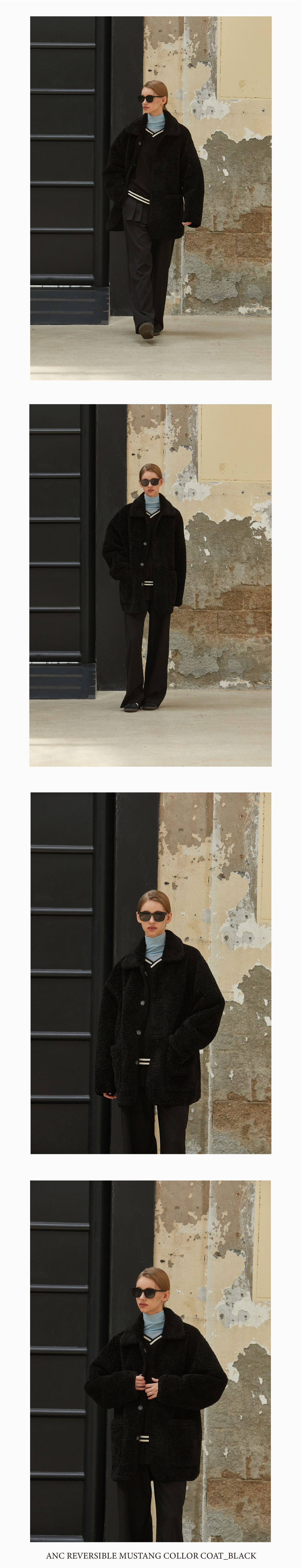 MUSINSA | ANOETIC REVERSIBLE MUSTANG COLLOR COAT_BLACK