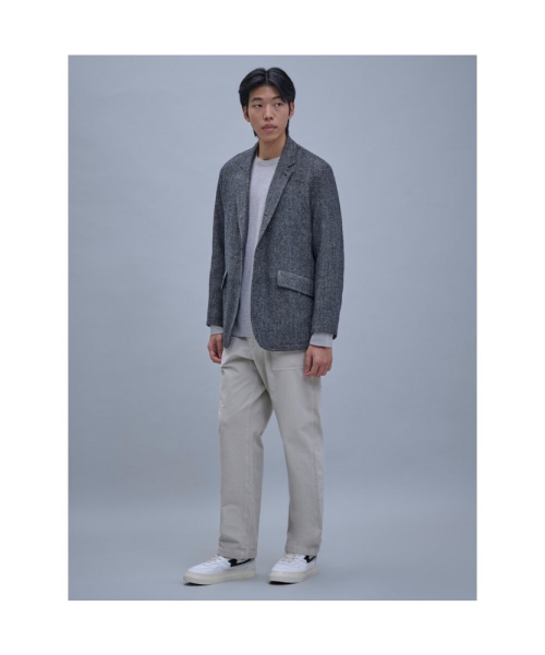 Wool Editor Padded Jacket Grey