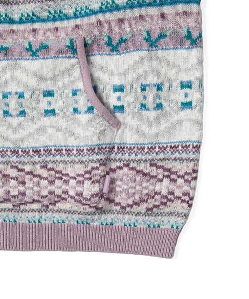 Hooded Zip Up Sweater Pink