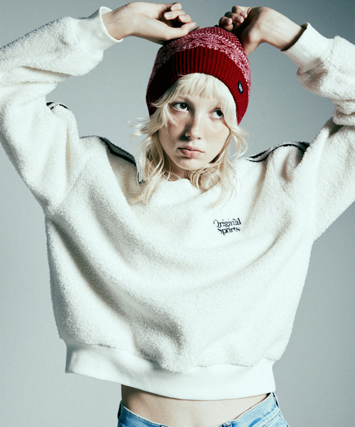 W SNUGGLE CREW NECK CREM
