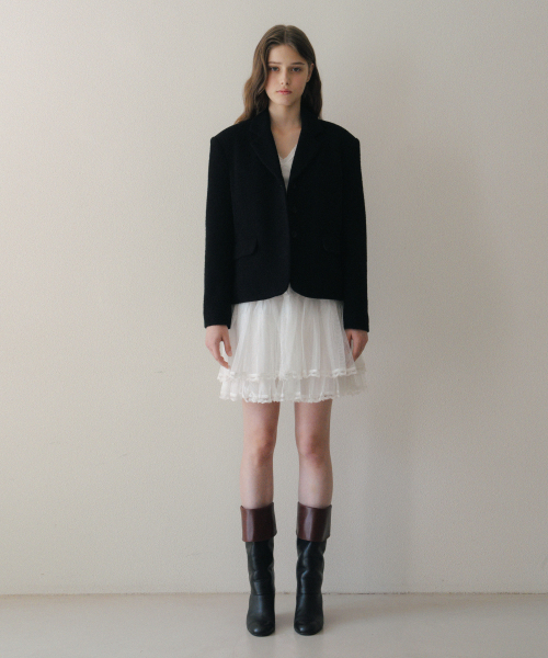 Wool Alpaca Crop Jacket