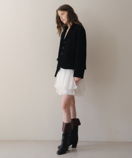 Wool Alpaca Crop Jacket