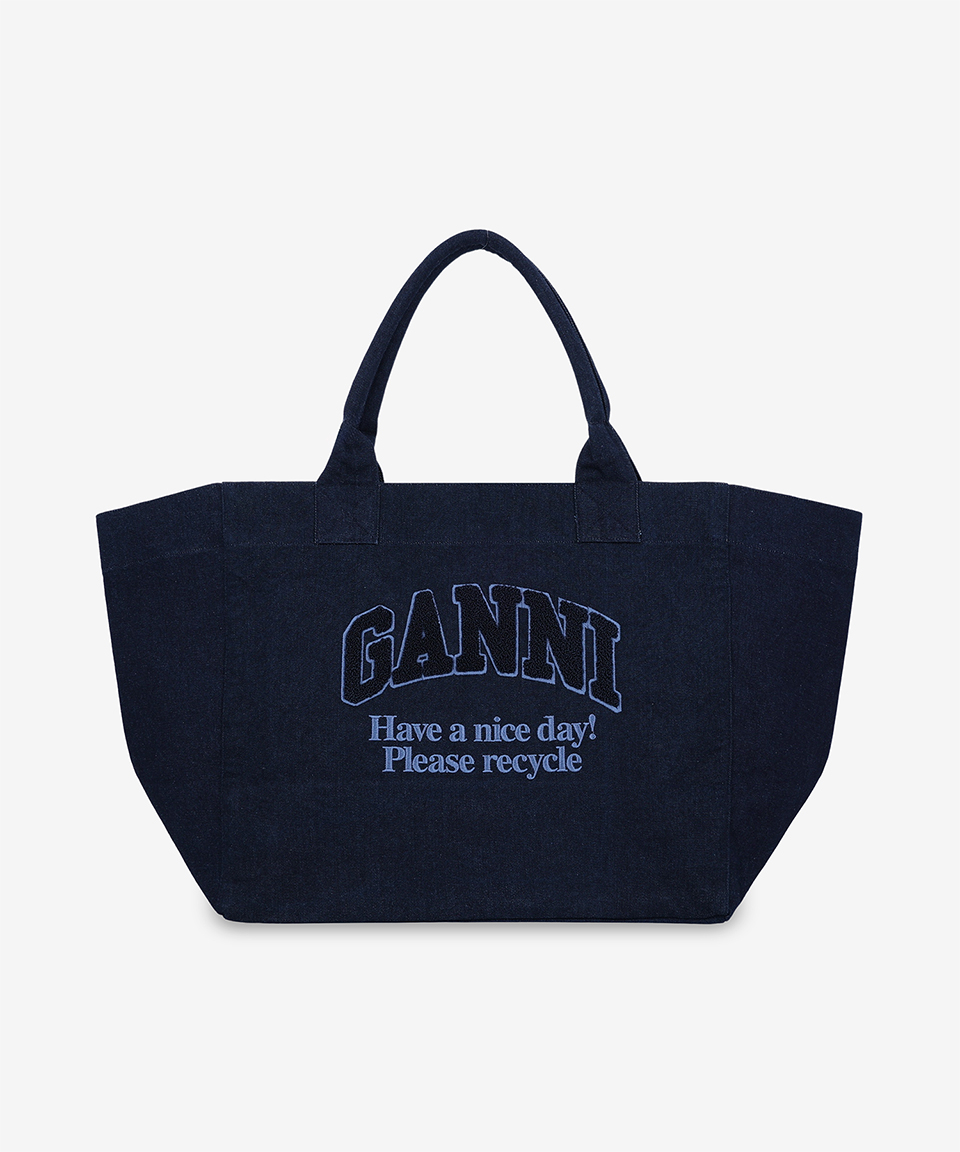 MUSINSA公式 | GANNI XXL Denim Shopper Bag - Dark Navy / A6278642
