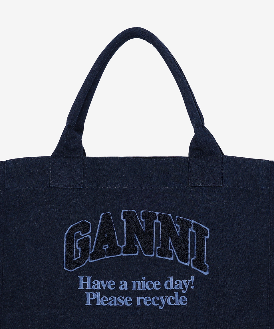 MUSINSA公式 | GANNI XXL Denim Shopper Bag - Dark Navy / A6278642