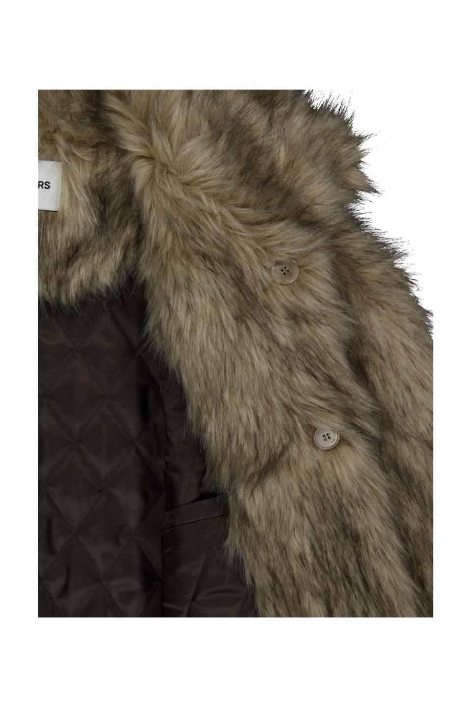 MUSINSA公式 | AFTERHOURS OVERSIZED FUR JACKET V2 (MOCHA BEIGE)