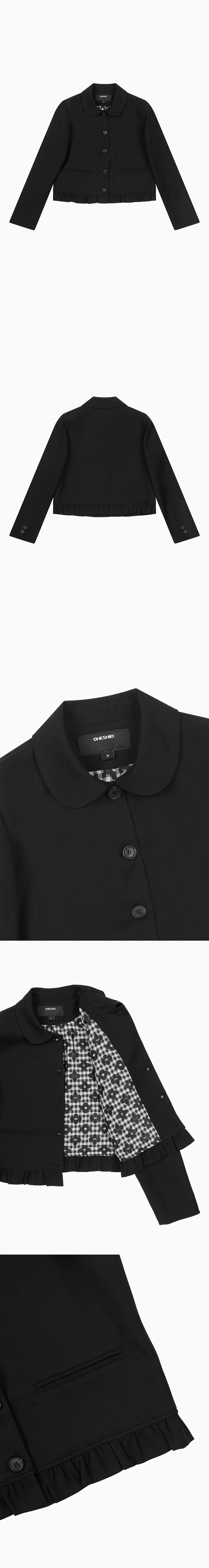 ジャケット・アウター OHESHIO ROUND FRILL JACKET, BLACK MUSINSA公式 | OHESHIO ROUND FRILL JACKET, BLACK