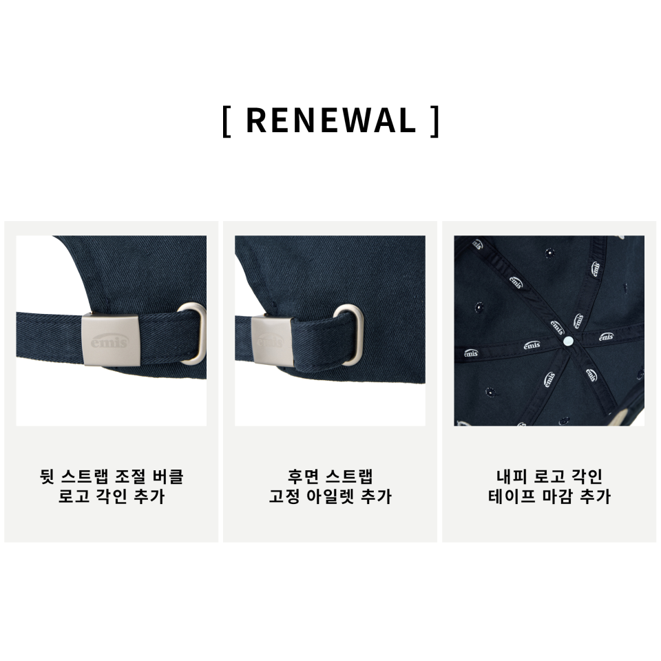 WAPPEN BALL CAP (RENEWAL)-BLACK 상세 이미지 5