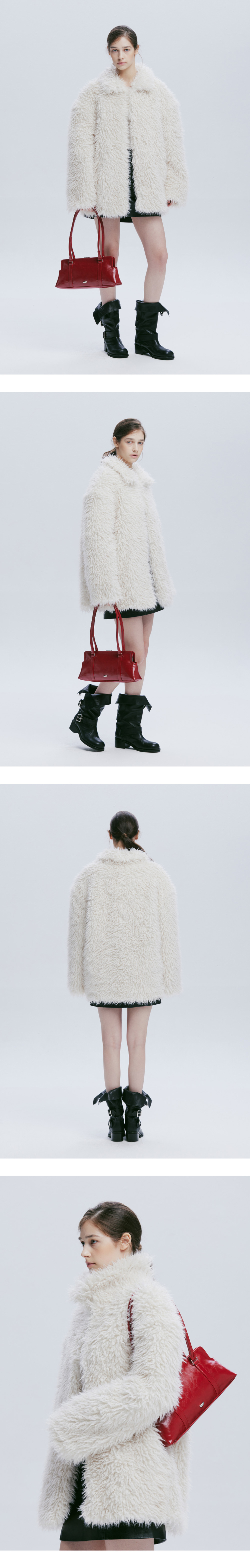 MUSINSA公式 | AFTERHOURS OVERSIZED FUR JACKET V2 (CREAM)