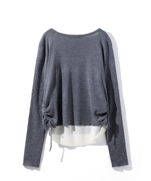 Fake Layered Loose Fit Cardigan_ 2color