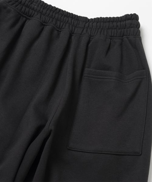 Флисовые широкие брюки с одной складкой [BLACK]