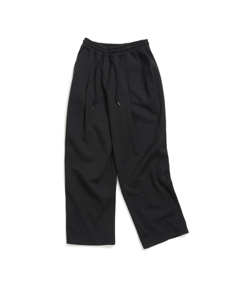 Флисовые широкие брюки с одной складкой [BLACK]