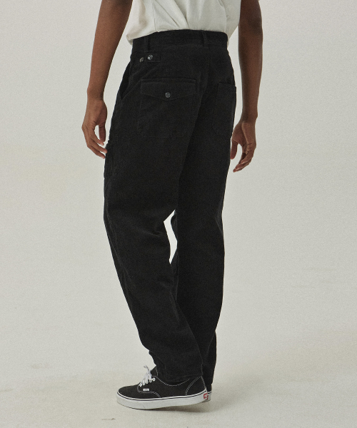 Чино 4306 вельвет двойная складка Balloon Fit Black