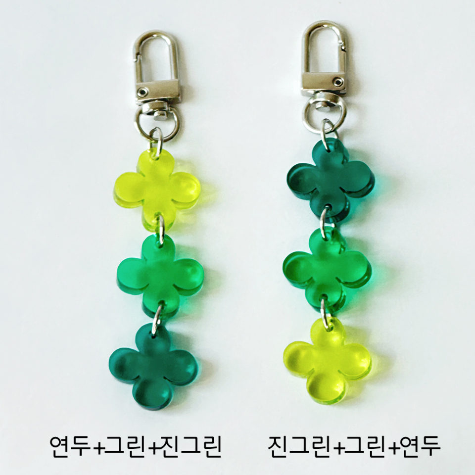 Clover Keyring_Three Stems