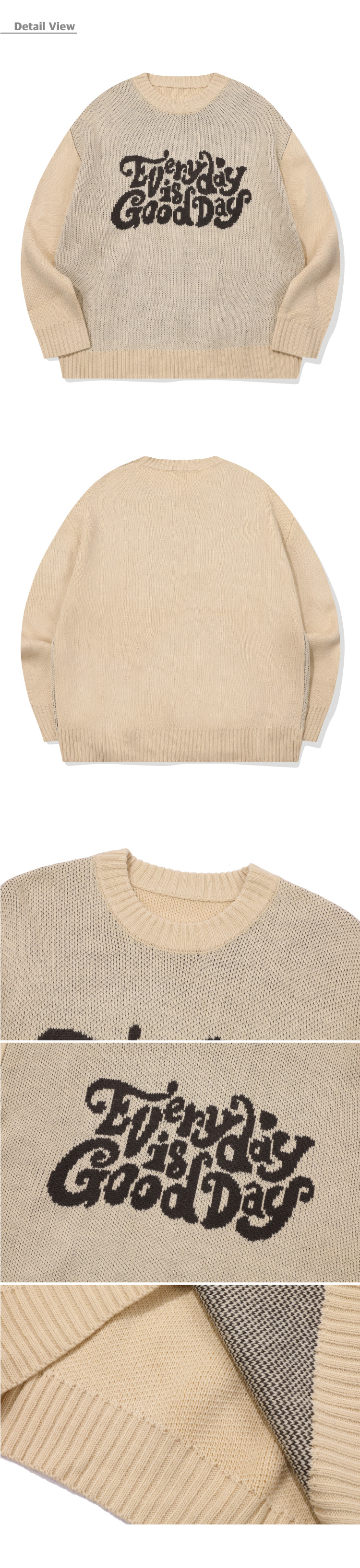 DAY PULLOVER SWEATER - 2 COLORS CREAM