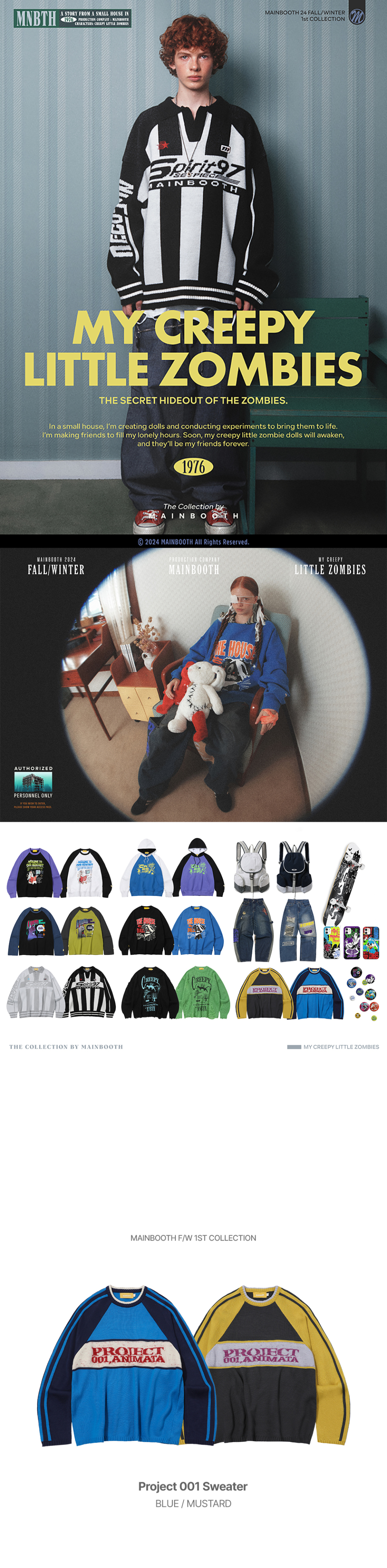 MUSINSA | MAINBOOTH Project 001 Sweater(BLUE)