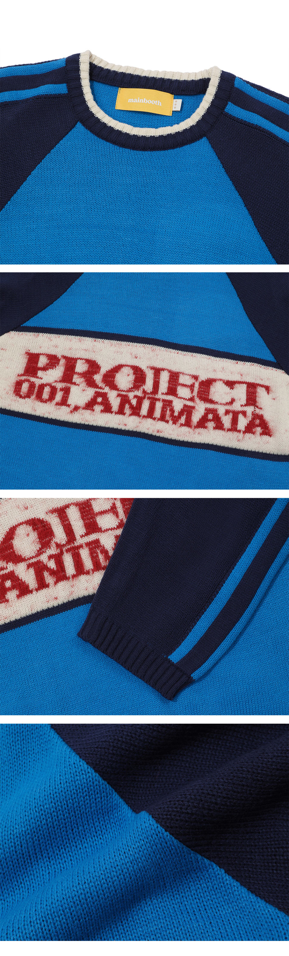 ★MAINBOOTH★Project 001 Sweater(BLUE)★正規品/韓国直送料込 MUSINSA | MAINBOOTH Project 001 Sweater(BLUE)