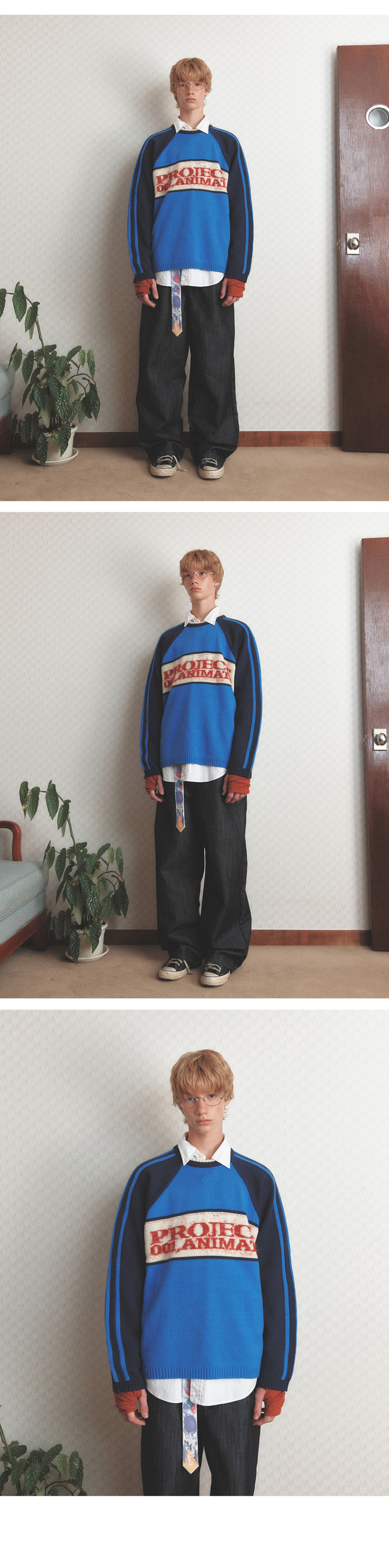 MUSINSA | MAINBOOTH Project 001 Sweater(BLUE)