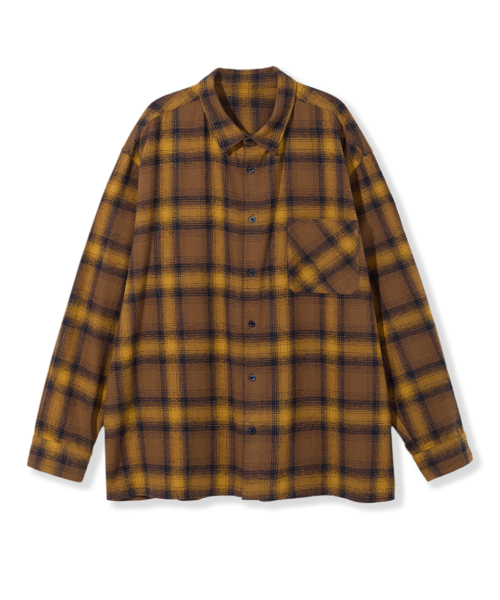 Свободная рубашка NSC Ombre в клетку [Yellow]