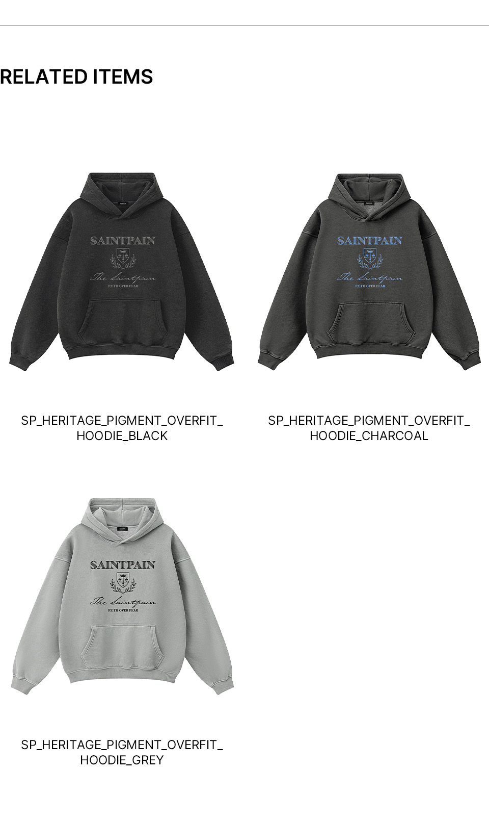 [SAINTPAIN] ★SP L SPRAY PIGMENT HOODIE MUSINSA | SAINTPAIN SP Heritage Pigment Overfit Hood Black