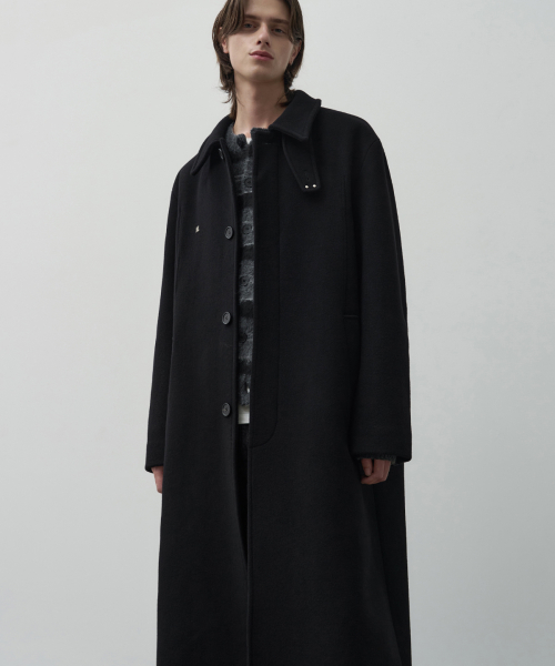 [WOOL 90] пальто балмакаан Refined Wool [Black]