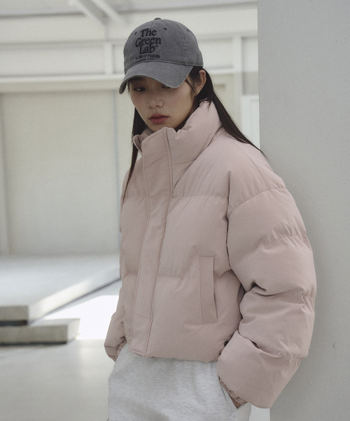 Укороченный пуховик с замшевым покрытием [Pink]