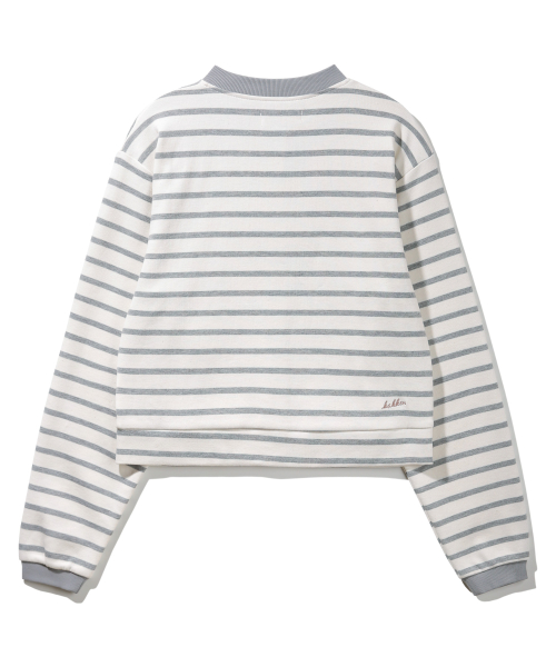 Smile Stripe хлопковый кардиган BK8931 Light Grey