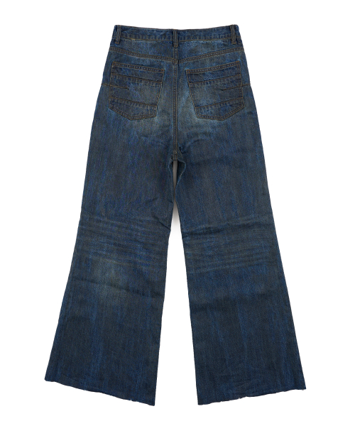 Waxed Wide Leg Denim - Luster Blue