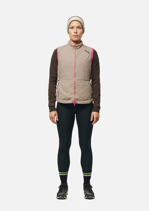 Racing Polartec Power Grid беговой жилет женский (Beige)