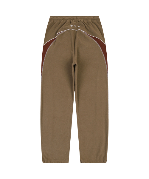 W COLOR MIXED FLEECE PANTS [BEIGE]