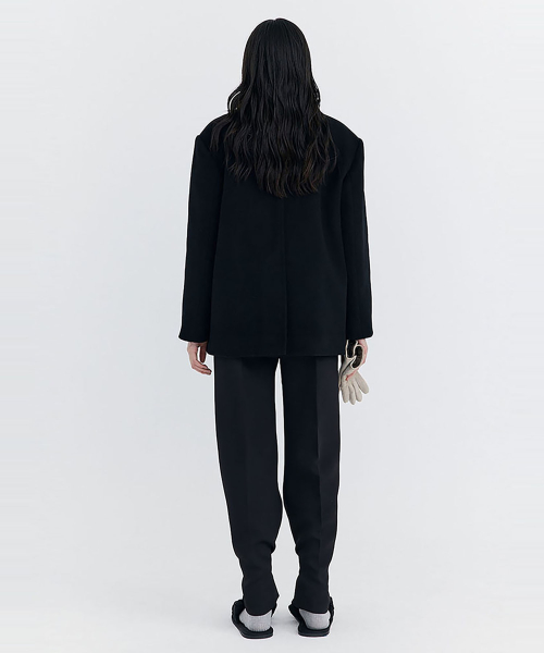 Wool Half Coat_Black (шерсть половинка пальто_чёрный)
