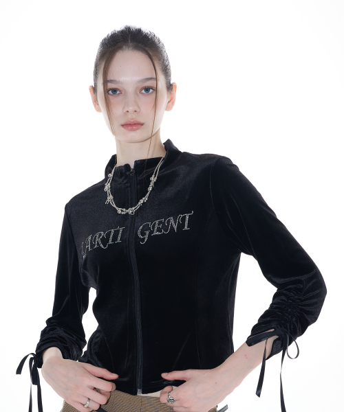 L14 VELVET ZIP-UP(чёрный)