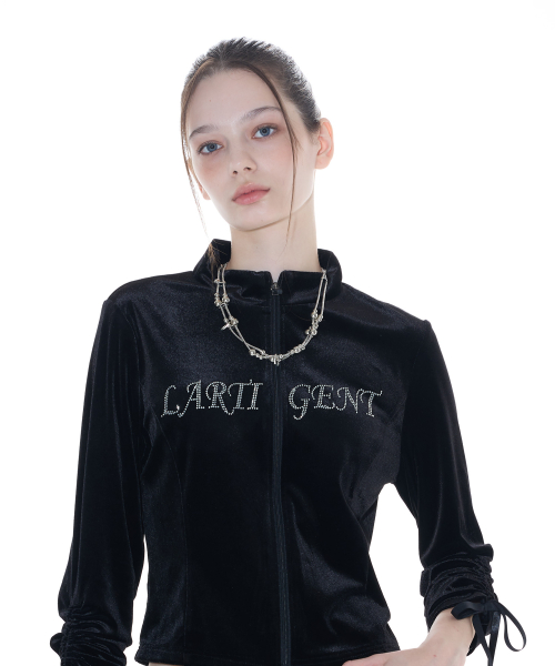 L14 VELVET ZIP-UP(чёрный)