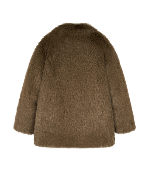 Bulky shaggy coat_khaki thumbnail 2