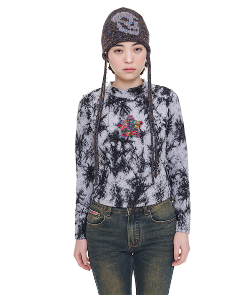 Rainbow star long sleeve_black