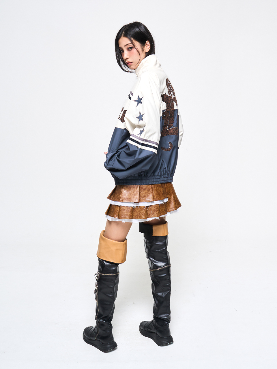 [L.E.E.Y] BALANCE BOMBER JACKET ★大人気★ MUSINSA | L.E.E.Y BALANCE BOMBER JACKET IVORY