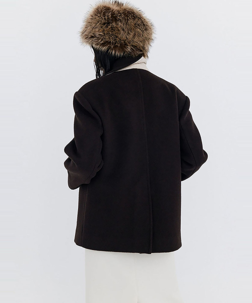 Wool Half Coat_Brown (шерсть половинка пальто_коричневый)