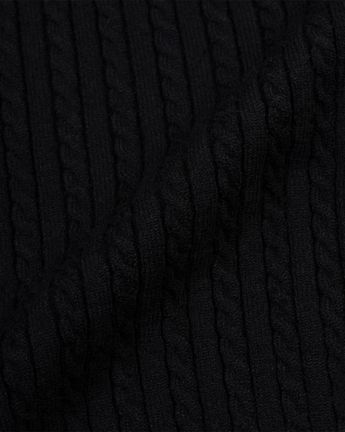 Кардиган на пуговицах кабельной вязки (BLACK)