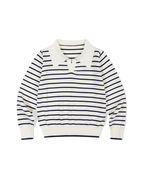 Sailor Stripe вязаный топ (WHITE)