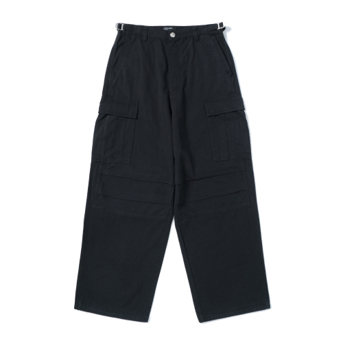Stone Washed Cargo pants (Black)