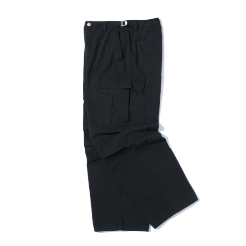 Stone Washed Cargo pants (Black)