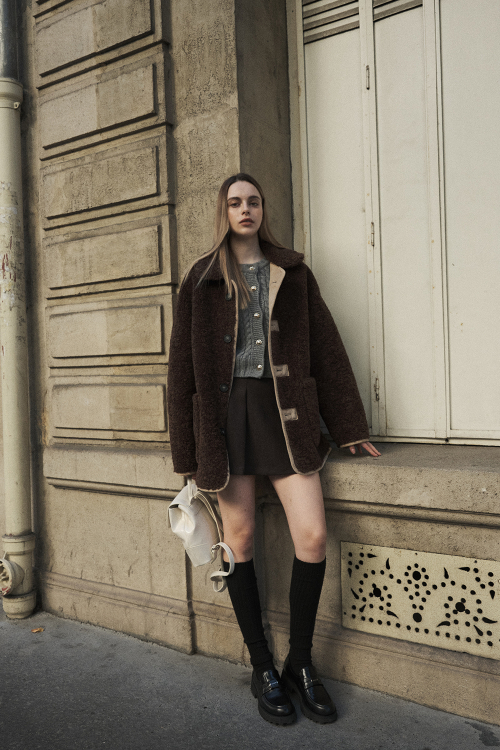 REVERSIBLE MUSTANG COLLOR COAT_4COLOR
