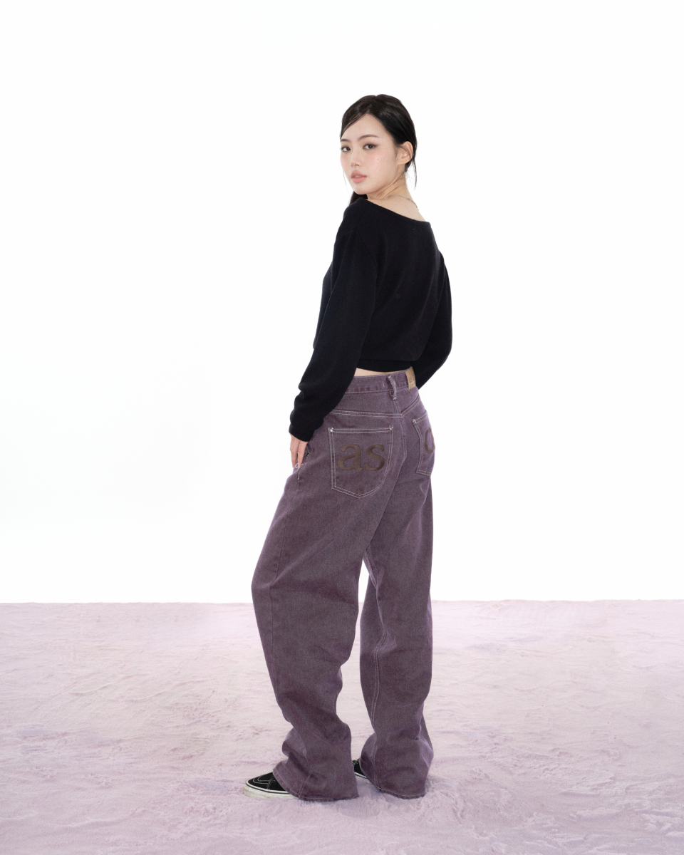 as\"on BOAT NECK KNIT / BLACK アズオン as