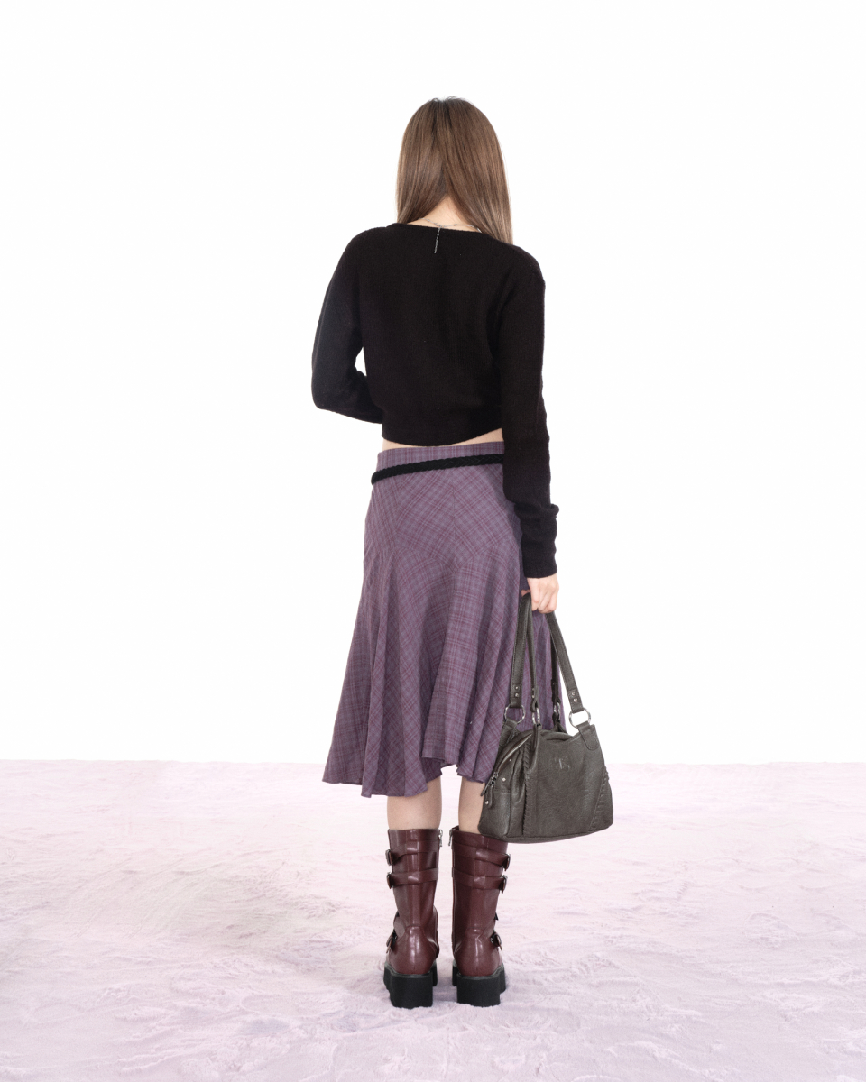 ★as''on★LONDON CHECK MIDI SKIRT / PURPLE正規品/韓国送料込 MUSINSA | ASON LONDON CHECK MIDI SKIRT / PURPLE