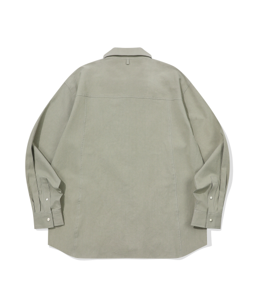 POINT SNAP SHIRT JACKET_MINT KHAKI