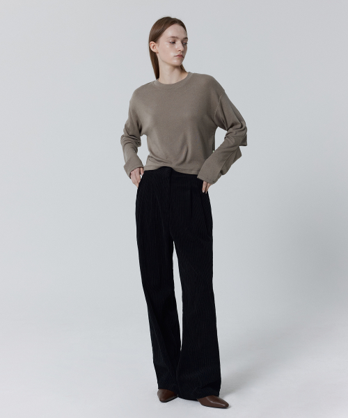 Classic Corduroy Slacks (Black)