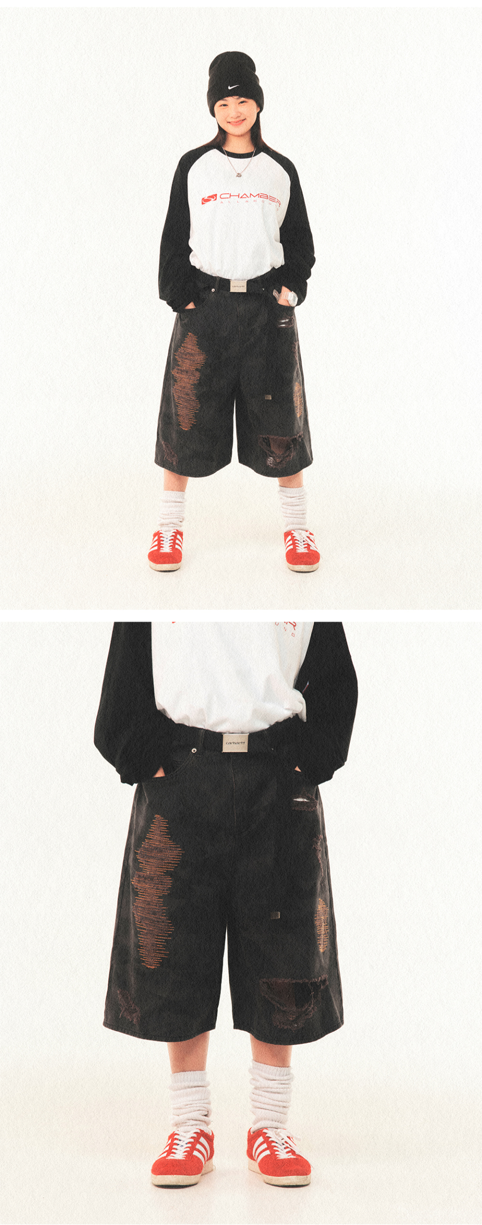 MUSINSA公式 | MAINBOOTH Destroyed Camo Shorts(VINTAGE BLACK) MUSINSA公式 | MAINBOOTH Destroyed Camo Shorts(VINTAGE BLACK)