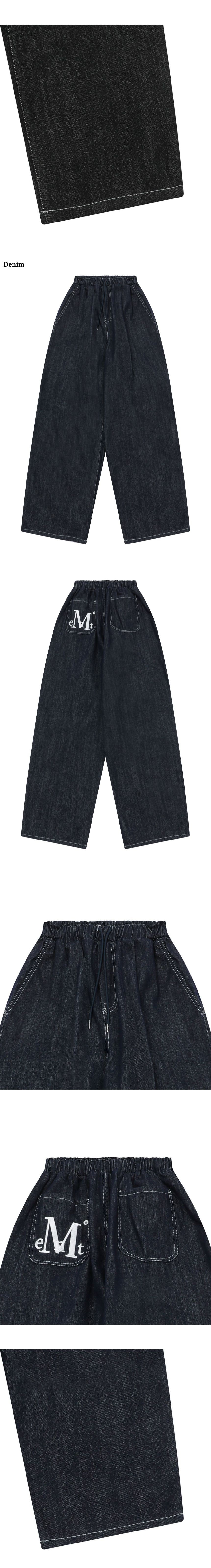 ★MUCENT★ Bolton Back Pocket Big Logo Banding Pants Unisex BOLTON BACK POCKET BIG LOGO BANDING PANTS UNISEX (2Color