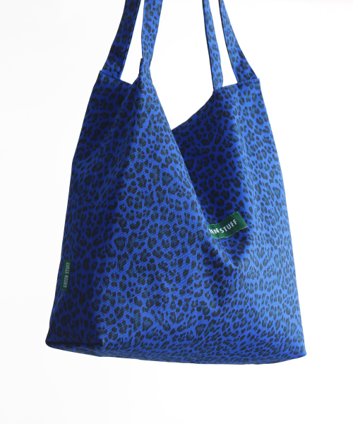 boxy bag 53 - leopard all blue
