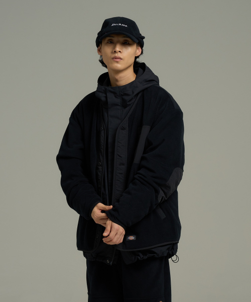 Флисовая куртка-кардиган Polartec (Black)